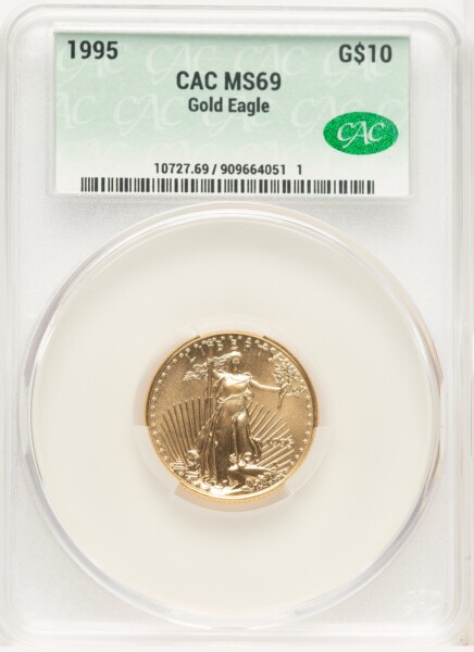 1995 Gold Eagle 1/4 oz Non Designation 69 CACG
