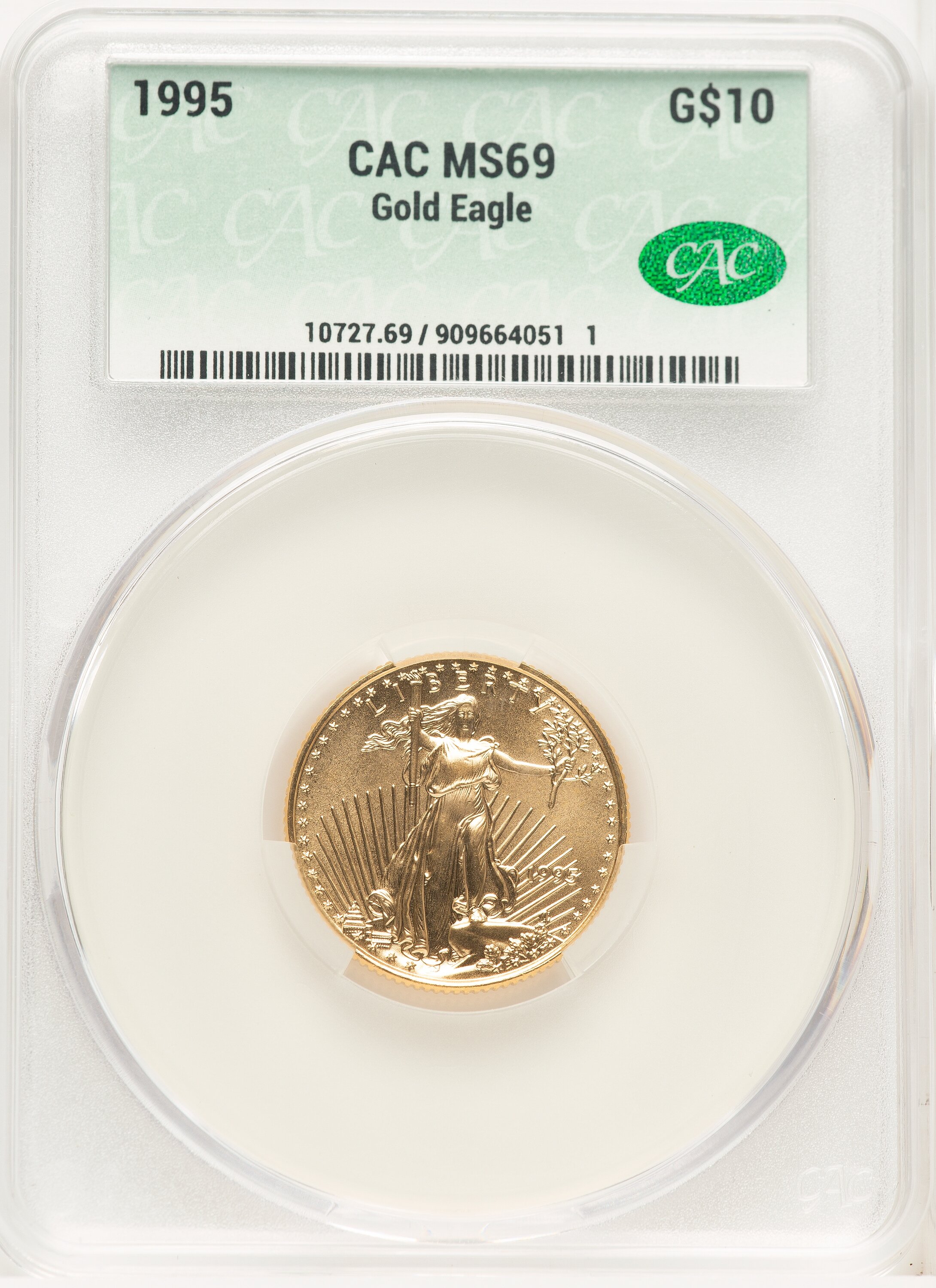 1995 Gold Eagle 1/4 oz Non Designation 69 CACG