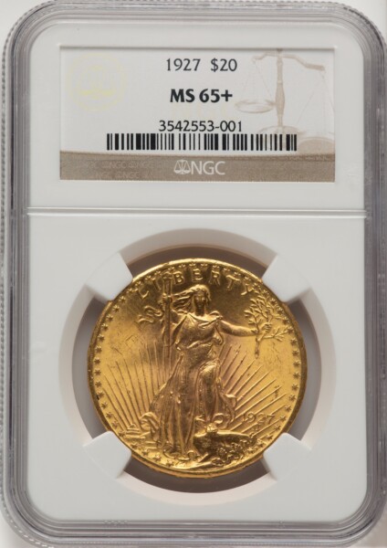 1927 $20 NGC Plus 65 NGC