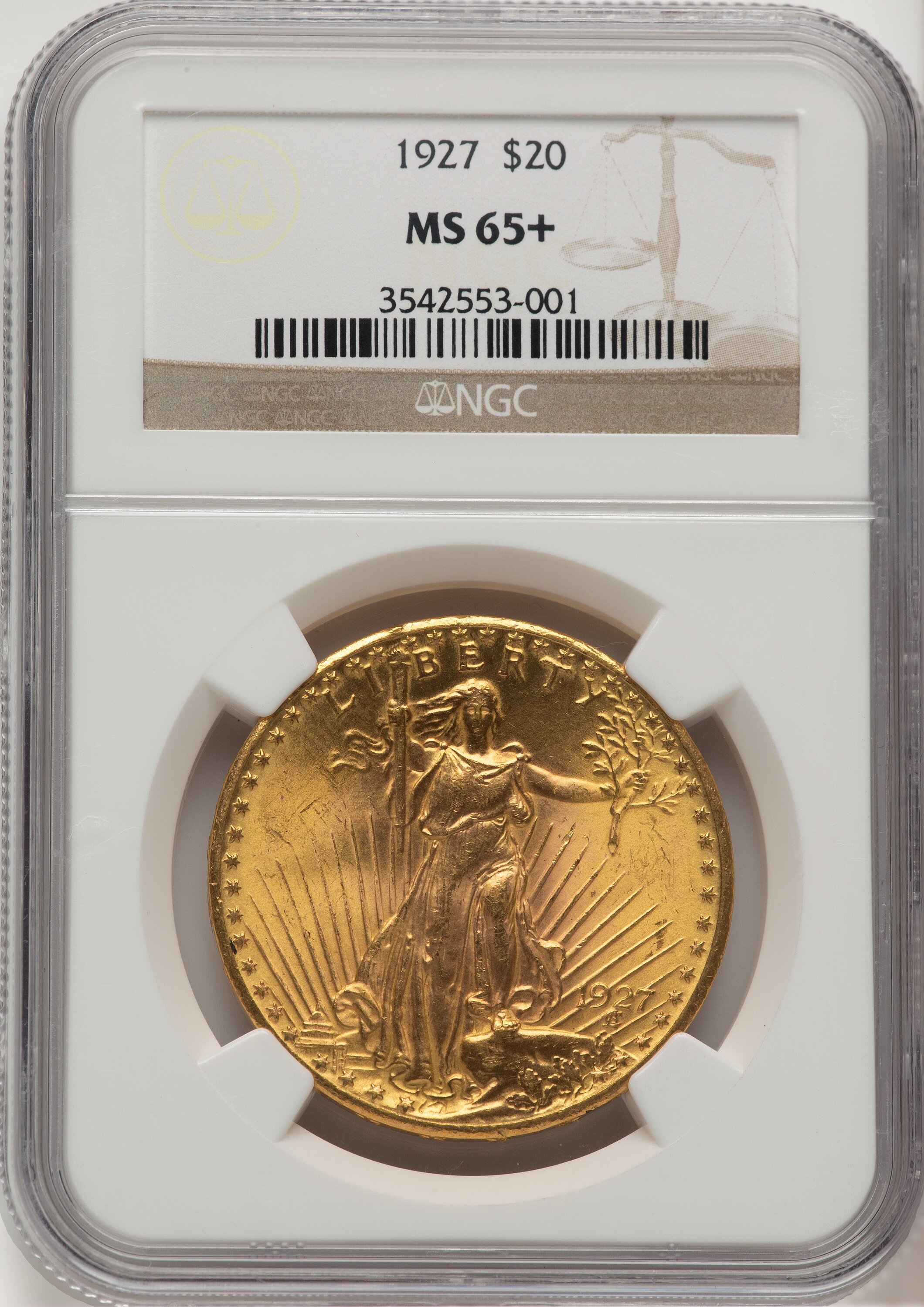 1927 $20 NGC Plus 65 NGC