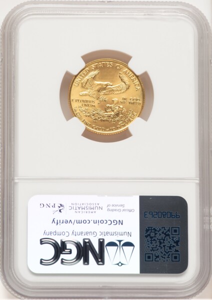 1993 Gold Eagle 1/4 oz Brown Label 69 NGC
