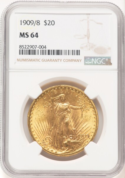 1909/8 $20 FS-301 64 NGC