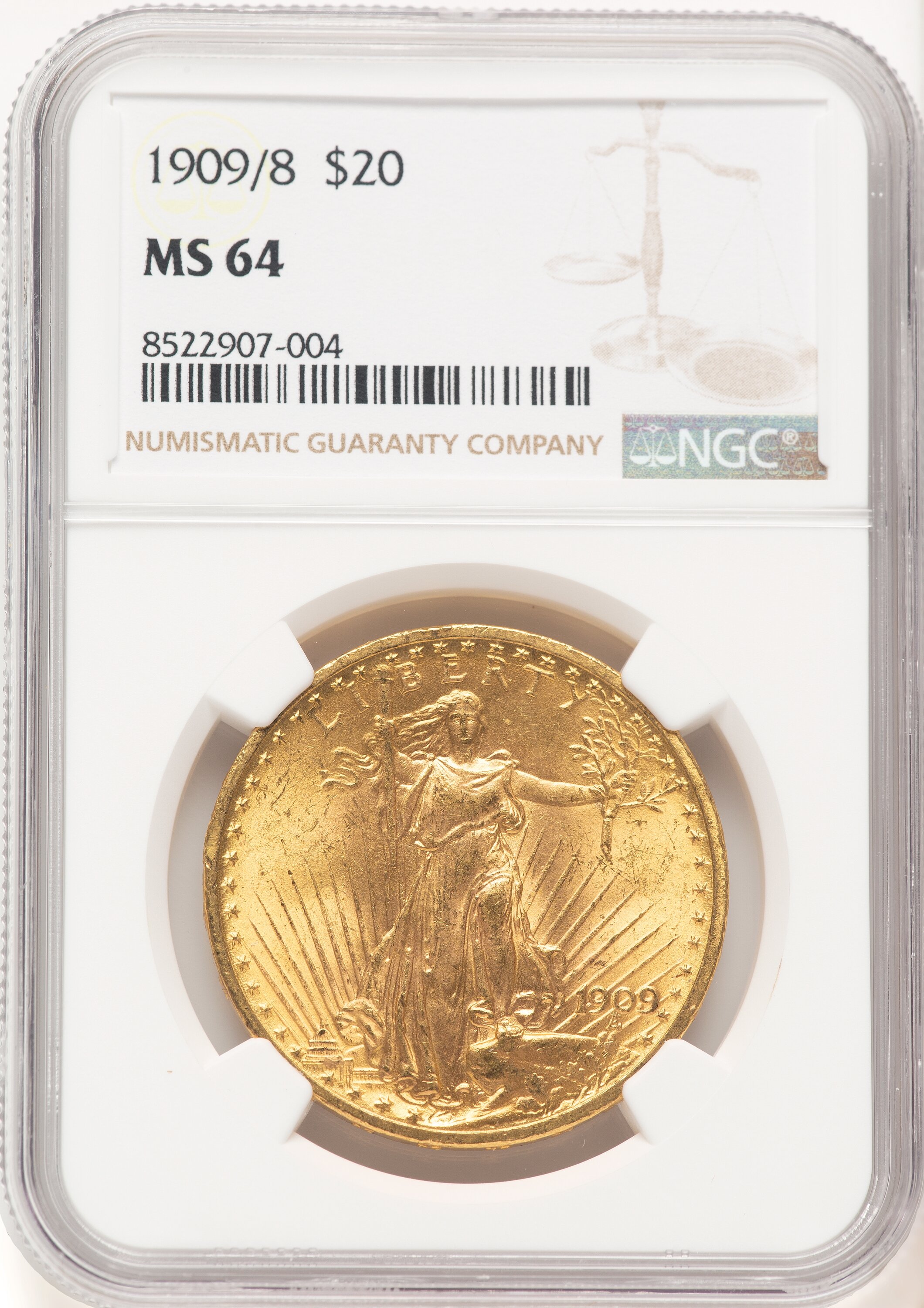 1909/8 $20 FS-301 64 NGC