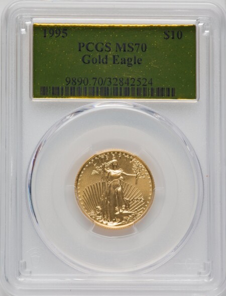 1995 $10 Quarter-Ounce Gold Eagle, MS Gold Foil 70 PCGS