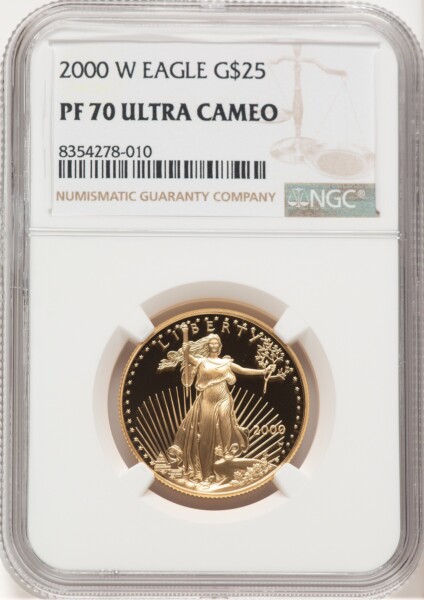 2000-W Proof Gold Eagle 1/2 oz Brown Label 70 NGC