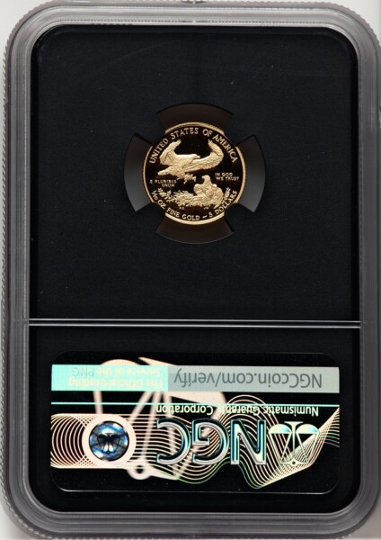 2015-W $5 Tenth-Ounce, Gold Eagle, DC Miles Standish 70 NGC