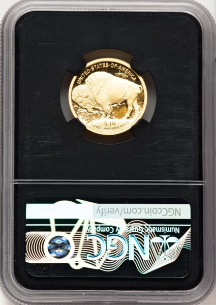 2008-W Proof Gold Buffalo 1/4 oz Anna Cabral Blk Core 70 NGC