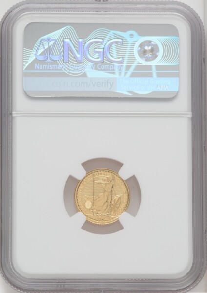 2023 G.B. G10 BRITANNIA-QE II OBVERSE 64TH TO LAST COIN STRUCK. 70 NGC