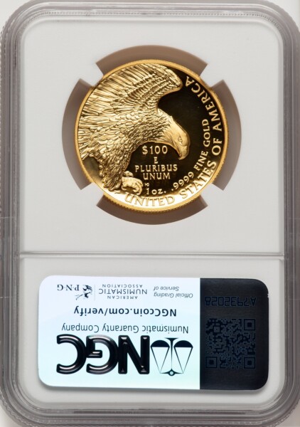 2019-W G$100 American Liberty High Relief, Enhanced, UC Red Book 70 NGC