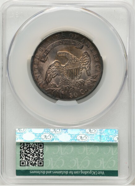 1836 50C Letter Edge, MS 62 CACG