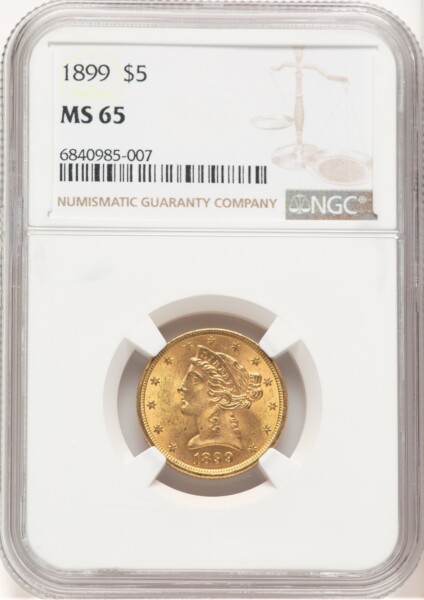 1899 $5 65 NGC
