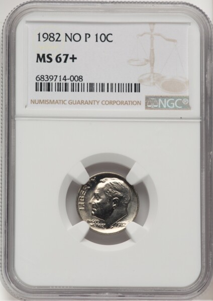 1982 10C NO P NGC Plus 67 NGC