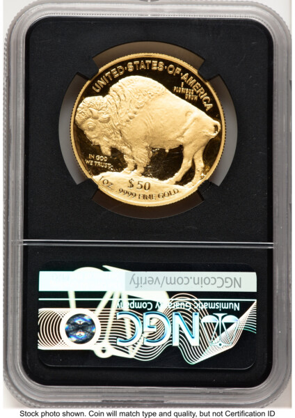 2022-W Proof Gold Buffalo 1 oz AR Anna Cabral Blk Core 70 NGC