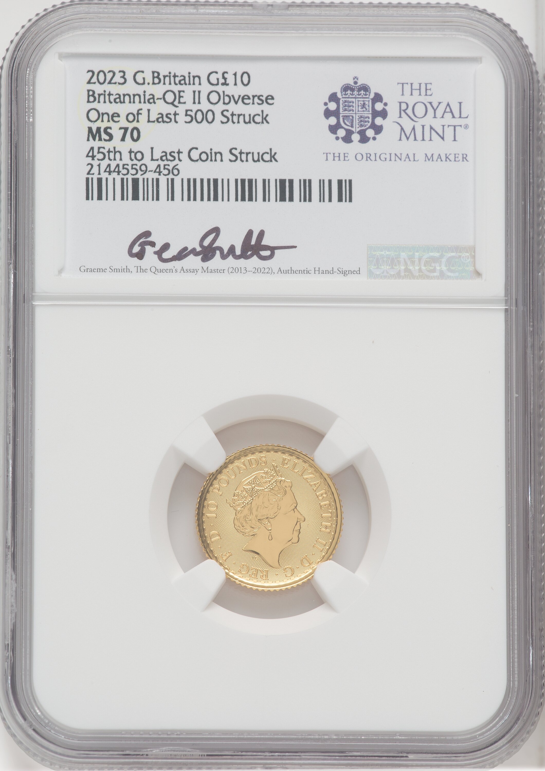 2023 G.B. G10 BRITANNIA 2 COIN KING AND QUEEN SET #45 70 NGC