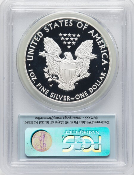2010-W Proof Silver Eagle 1 oz FS Flag 70 PCGS