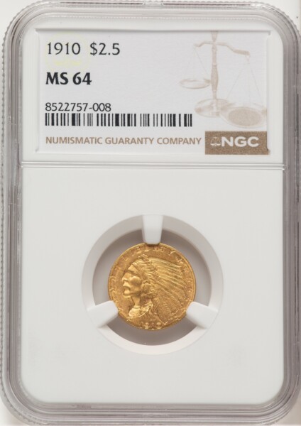 1910 $2 1/2 64 NGC