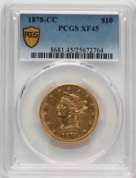 1878-CC $10 PCGS Secure 45 PCGS