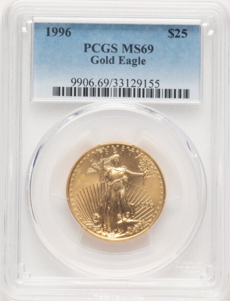 1996 Gold Eagle 1/2 oz Blue Gradient 69 PCGS