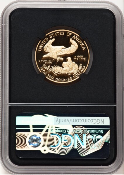 2021-W Type 1 Proof Gold Eagle 1/2 oz Anna Cabral Prestige Treasurer Series Blk Core 70 NGC