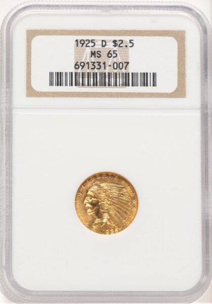 1925-D $2 1/2 65 NGC