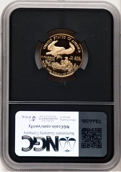 1997-W Proof Gold Eagle 1/4 oz Anna Cabral Prestige Treasurer Series Blk Core 70 NGC