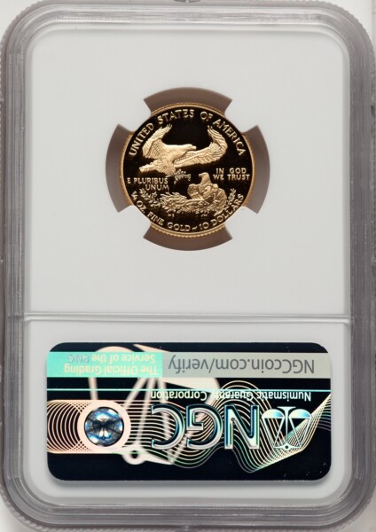 2003-W $10 Quarter-Ounce Gold Eagle, PR DC John Mercanti 70 NGC