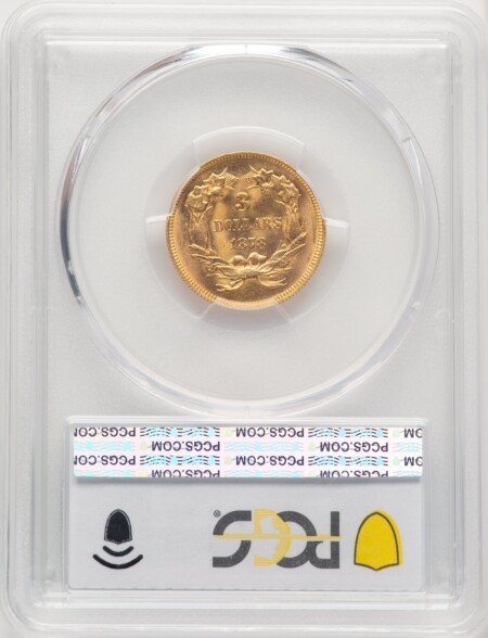 1878 $3 PCGS Secure 65 PCGS