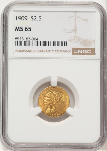 1909 $2 1/2 65 NGC