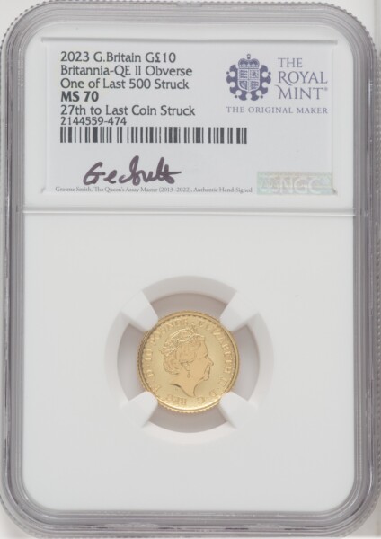 2023 G.B. G10 BRITANNIA 2 COIN KING AND QUEEN SET #27 70 NGC