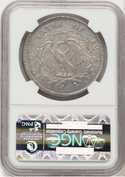 1795 S$1 Flowing Hair, Three Leaves 55 NGC