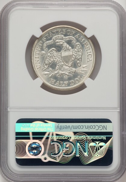 1874-CC 50C Arrows, MS Kenneth Bressett Red Book 63 NGC