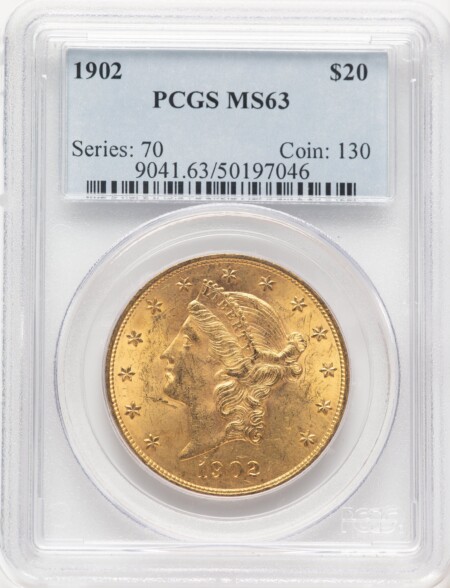 1902 $20 63 PCGS