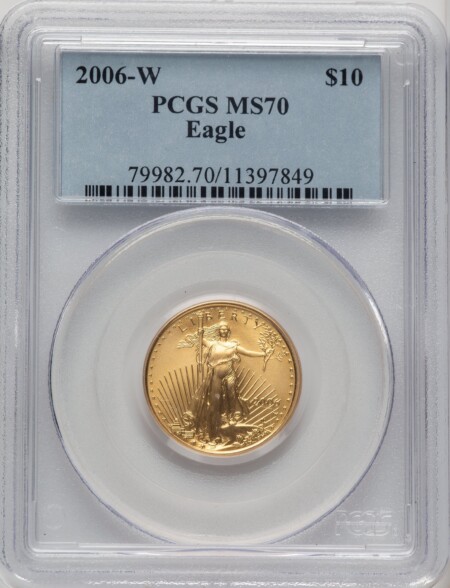 2006-W $10 Quarter-Ounce Gold Eagle, SP 70 PCGS