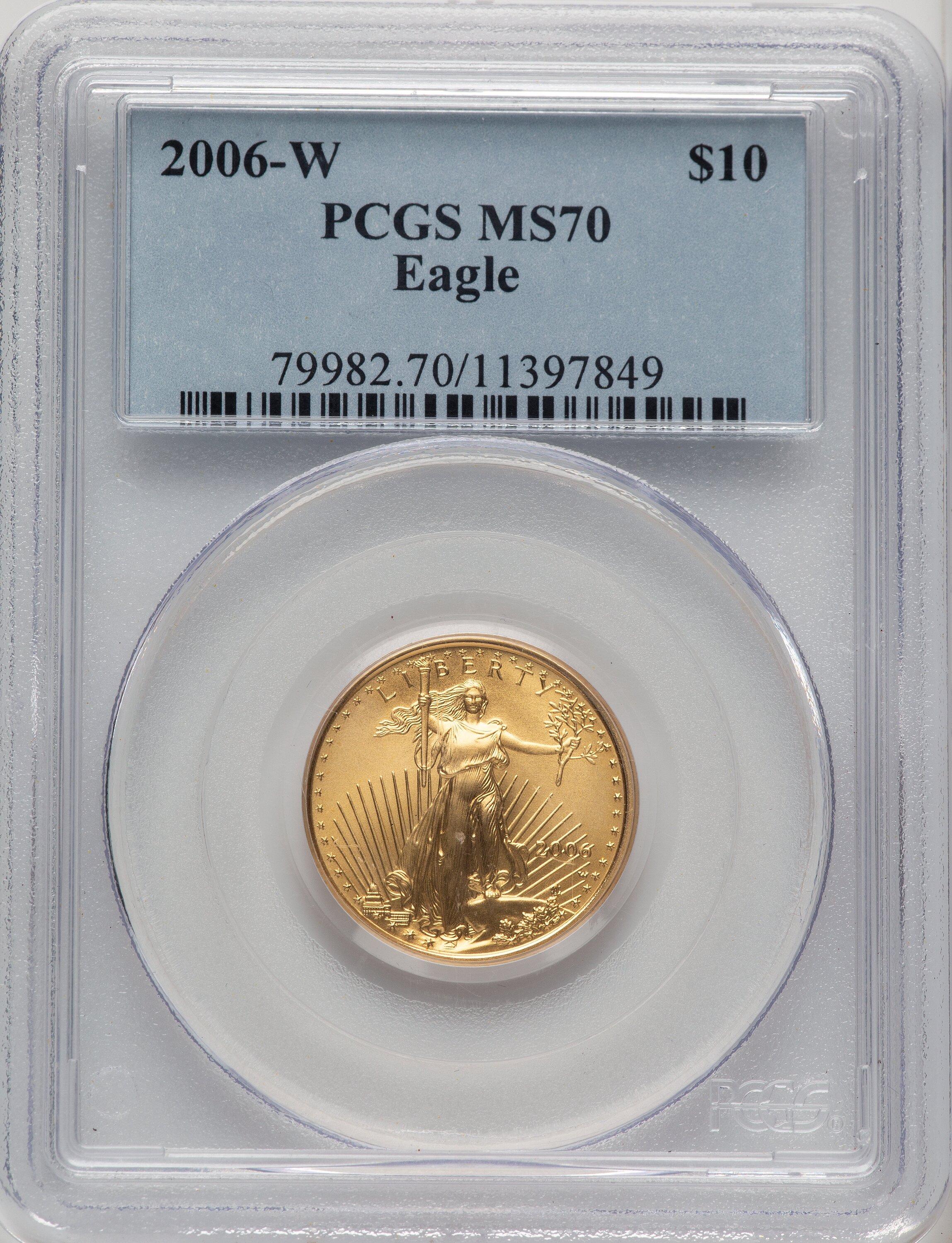 2006-W $10 Quarter-Ounce Gold Eagle, SP 70 PCGS