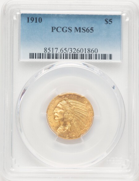 1910 $5 65 PCGS