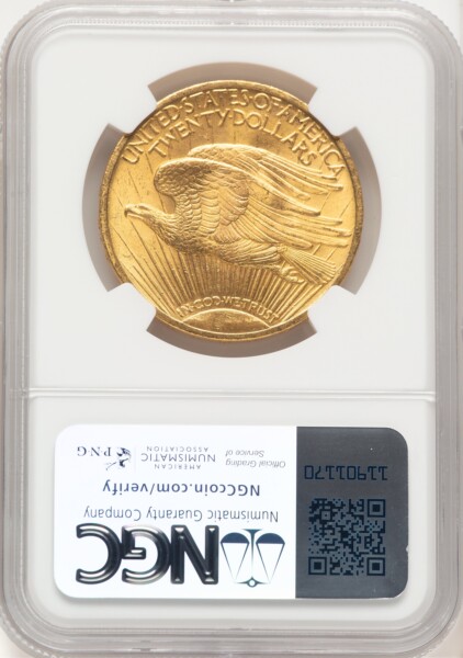 1908 $20 MOTTO NGC Plus 64 NGC