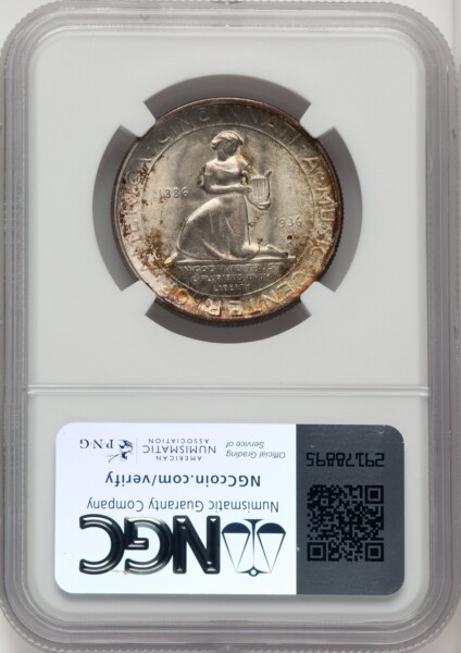 1936-D 50C Cincinnati, MS 67 NGC