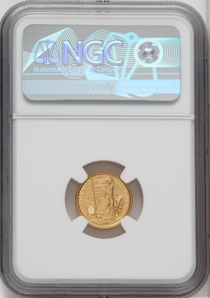 2023 G.B. G10 BRITANNIA-QE II OBVERSE 2ND TO LAST COIN STRUCK 70 NGC