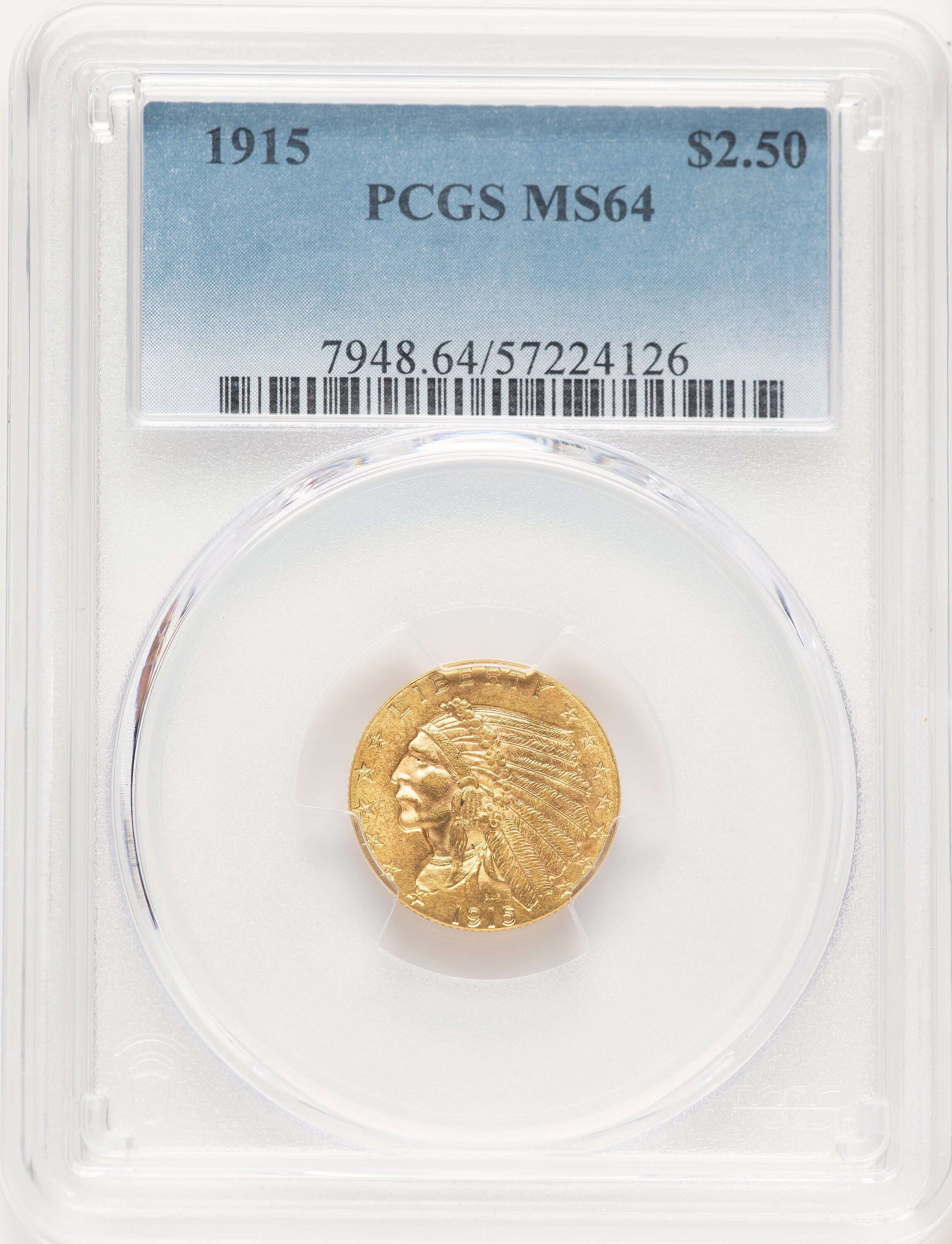 1915 $2 1/2 64 PCGS