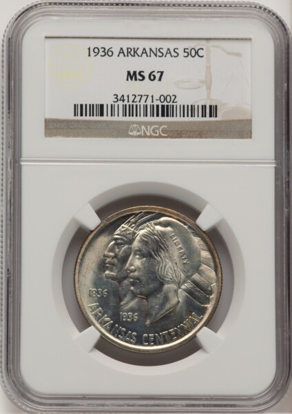 1936 50C Arkansas, MS 67 NGC