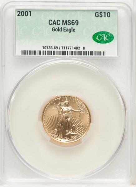 2001 Gold Eagle 1/4 oz Non Designation 69 CACG