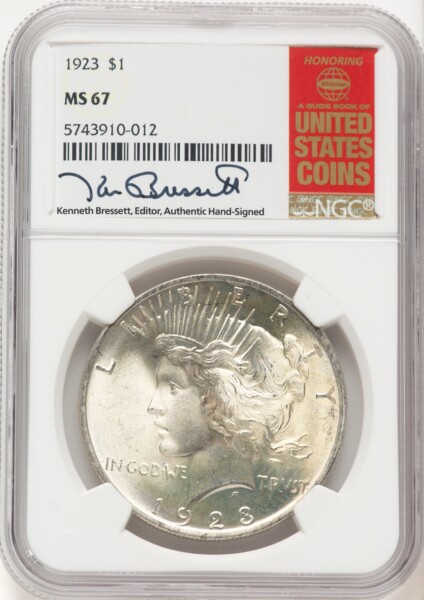 1923 S$1 Kenneth Bressett Red Book 67 NGC