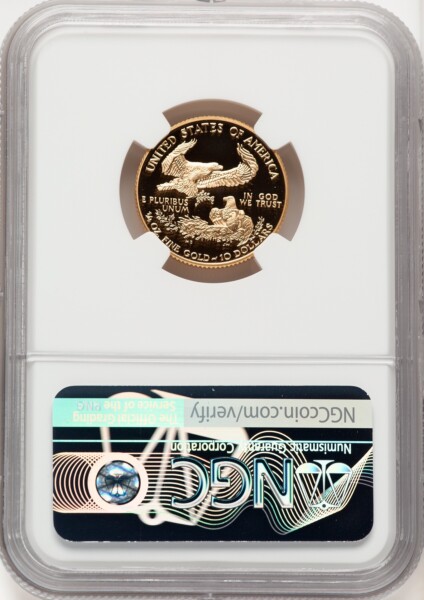 1998-W $10 Quarter-Ounce Gold Eagle, DC John Mercanti 70 NGC