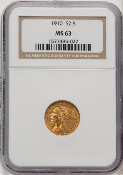 1910 $2 1/2 63 NGC