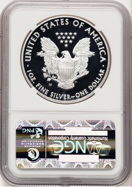 2015-W Proof Silver Eagle 1 oz ER Statue of Liberty Label 70 NGC