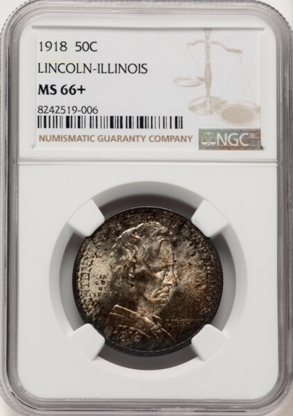 1918 50C Lincoln, MS NGC Plus 66 NGC