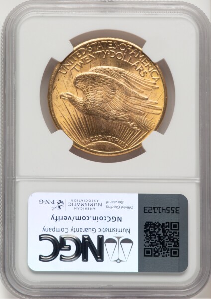 1925 $20 NGC Plus 66 NGC