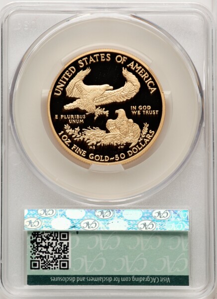 2010-W $50 One-Ounce Gold Eagle, PR DC 70 CACG