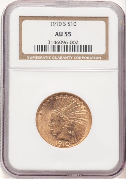 1910-S $10 55 NGC