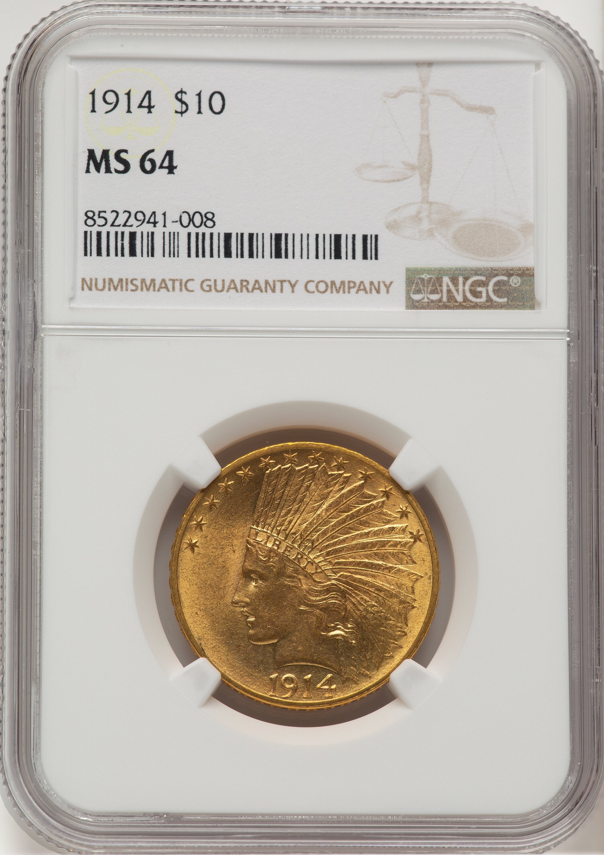 1914 $10 64 NGC